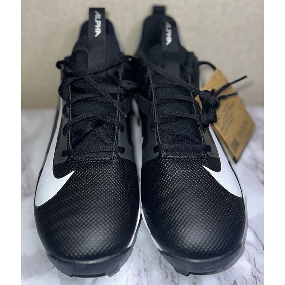 Nike Alpha Menace 4 Shark Molded Men's Black/White/Grey Football Cleats Sz 12US - Picture 3 of 12